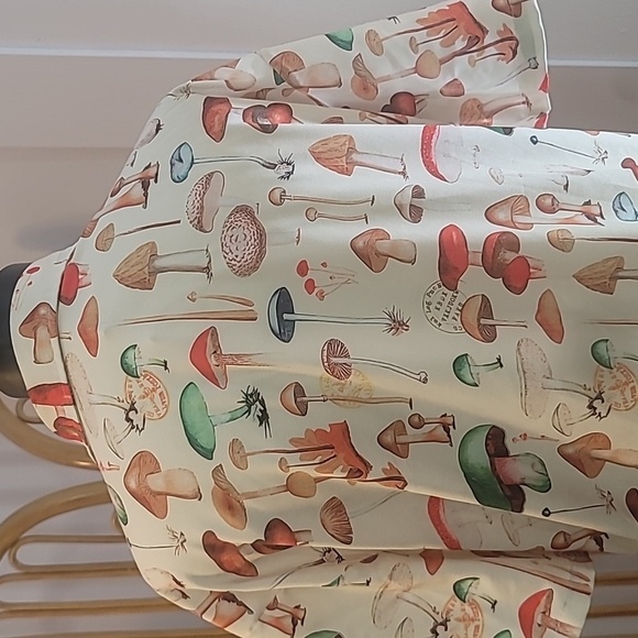 Mushroom shirt mens size large tan brown orange green - Picture 5 of 9